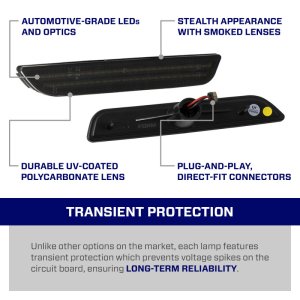 Ford Mustang LED Sidemarkers - FORM Lighting - Smoked - 2010